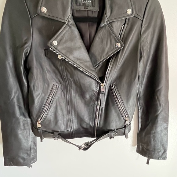 Zara Black (%100 GENUINE LEATHER) Biker Jacket - Picture 3 of 9